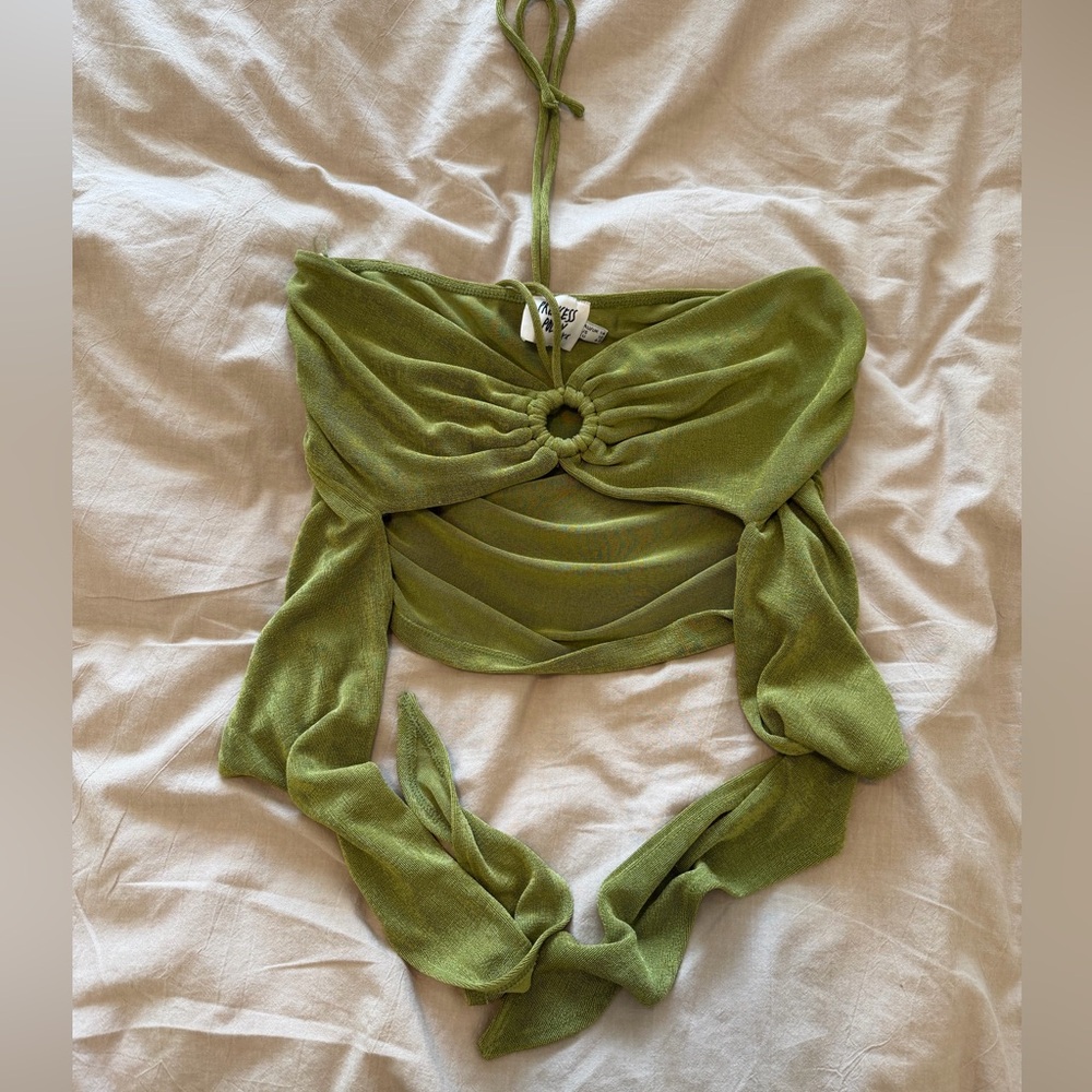 Princess Polly Olive Halter Tank Top